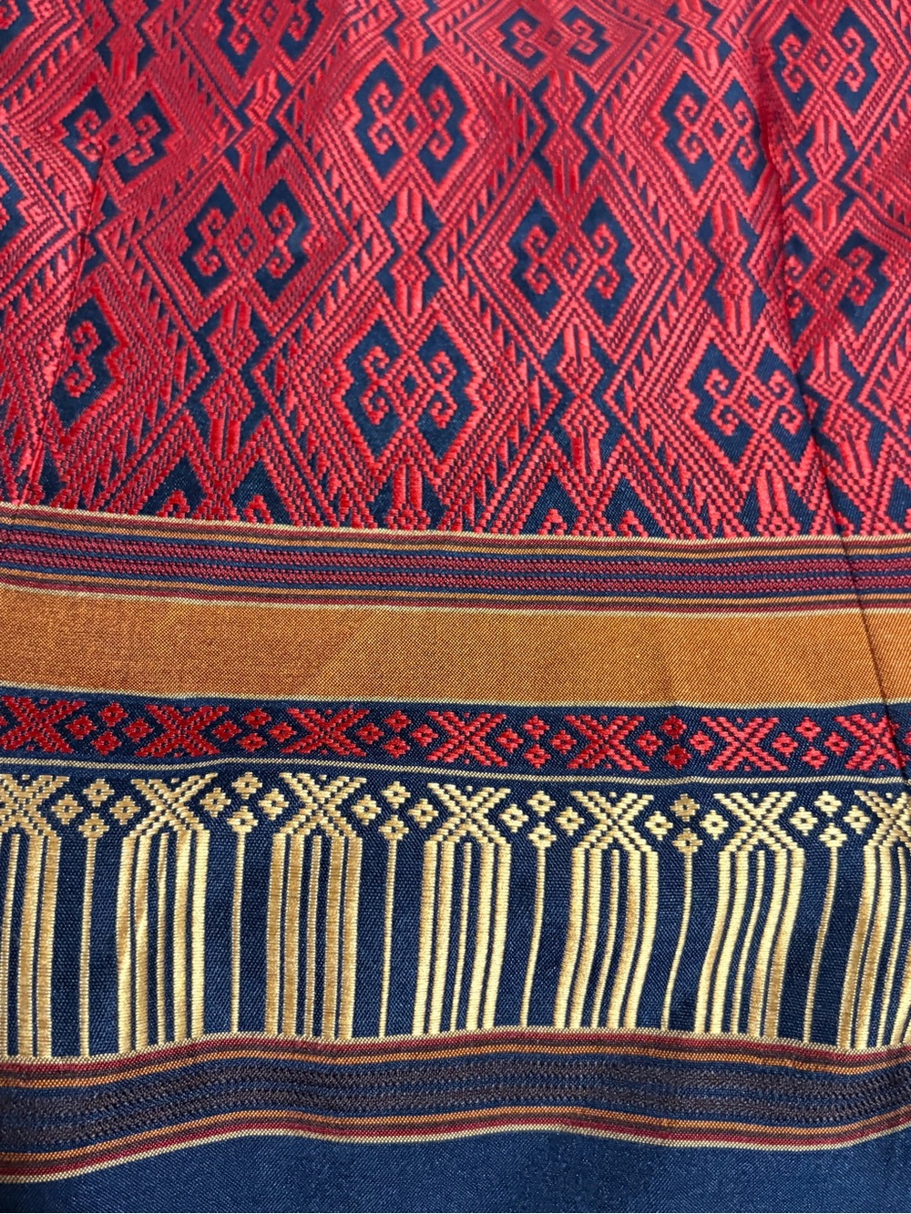 Women’s Red & Gold Patterned Jacket - Picture 6 of 7